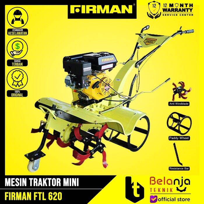 Ready Firman Mesin Bajak Mini FTL 620 Sawah Basah Kering Cultivator ...