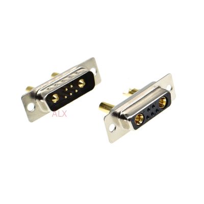 [LWF HOT] ◈✿◈ 1Pcs 7w2 30a Gold Plated Male High Current Connector D-Sub Adapter Solder Type 5 2 Plug Jack High Power 7 Power Position - Connectors -