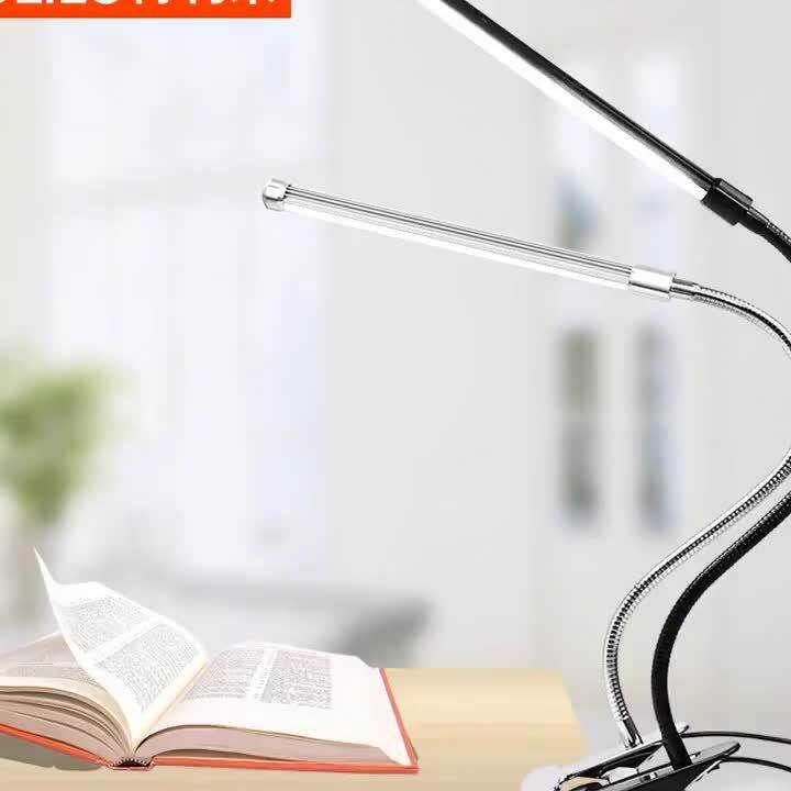 Delilai led Student Learning Eye Protection Desk Lamp Bedside Lamp Clip