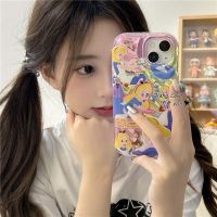 เคส RouJiang สำหรับ iPhone 15 14 13 12 11 Pro Max X XR Xs Max 8 7 6S Plus SE 2020เคสโทรศัพท์การ์ตูนอะนิเมะที่สวยงามมากสำหรับปกป้องเลนส์