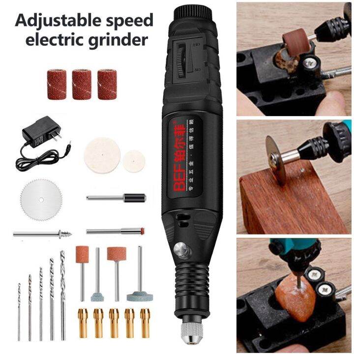 【COD】zwwgl812gcee8 Mini Angle Grinder Adjustable Speed Polishing Engraving Derusting Drilling