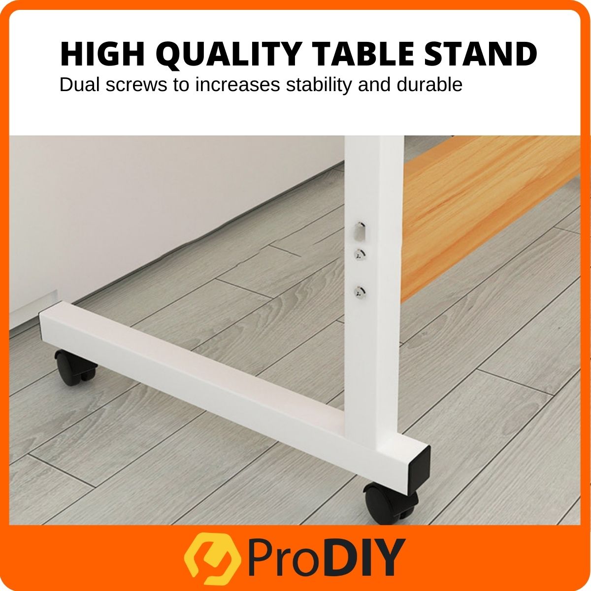 Multifunctional Portable Easy Lifting Laptop Table Computer Desk Height Adjustable with Wheels Meja Komputer 60X40cm