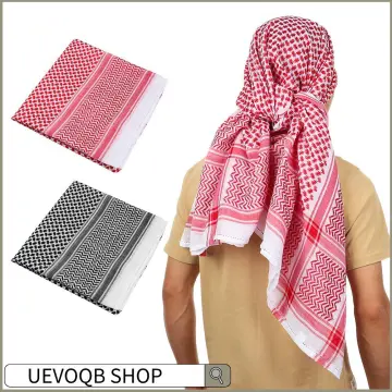 Arab Men's Headscarf Keffiyeh Adult Headdress Shemagh Square