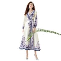 Womens Dress New Fashion Spring/Summer New  High Class  Dress Print  Maxi Dress