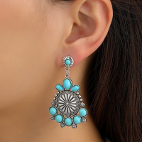 Retro Bohemian Turquoise Earrings western style Celtic Earrings wholesale