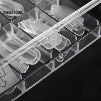 ♤CH 100Pcs Transparent Quick Building Molds Nail Forms Reusable Finger Extensions