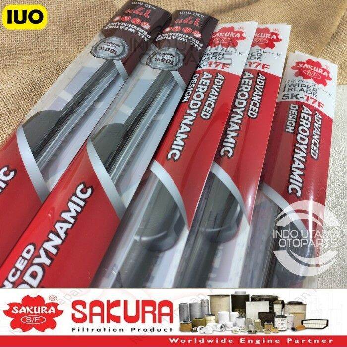 Wiper Frameless ukuran 17 inchi Wiper Kaca Mobil SAKURA SK17F Lazada