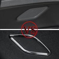 For VW Volkswagen Golf 7 MK7 7.5 MK7.5 2014-2018 ABS Chrome Interior Rear Stereo Speaker Cover Circle Trim 2Pcs Car Styling