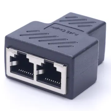 2pcs Ethernet Splitter Kit 2 Ports to Split LAN Cable RJ45 Female Female  Adapter Connector