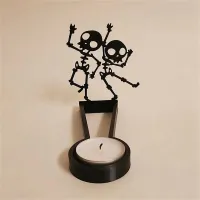 Funny Shadow Candle Holders,Halloween Home Decor Centerpiece Candleholder Tabletop Decorative Candle Stands