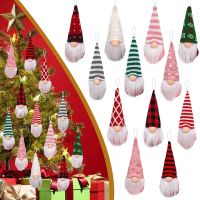 Christmas Knitted Faceless Doll Ornaments Christmas Decoration for Home Gnome Dwarf Doll Noel Xmas Tree Hanging Pendants