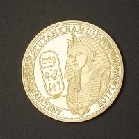 【YD】 Egyptian Nefertiti Figure Commemorative Coin Sundial Gold Plated Coins Collection Decoration