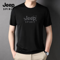 JEEP SPIRIT เสื้อยืดผู้ชาย,เสื้อยืดแขนแขนสั้นคอกลมแห้งเร็วผ้าไอซ์ซิลค์ทรงหลวมระบายอากาศเสื้อยืดกีฬายืดหยุ่น