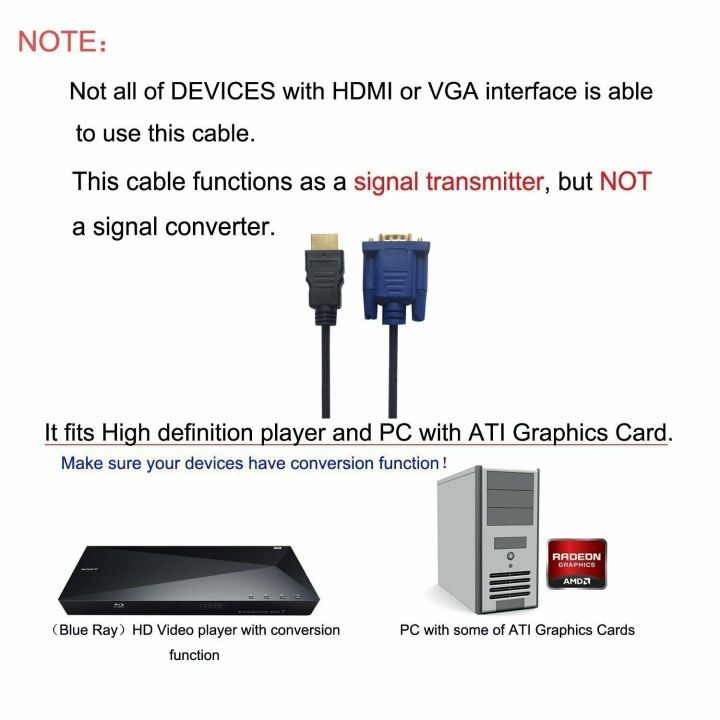 hdmi-ใช้งานร่วมกับ-vga-1080p-สายอะแดปเตอร์-hdmi-ใช้งานร่วมกับตัวผู้ไปยัง-vga-hd-15สายเชื่อมต่อ