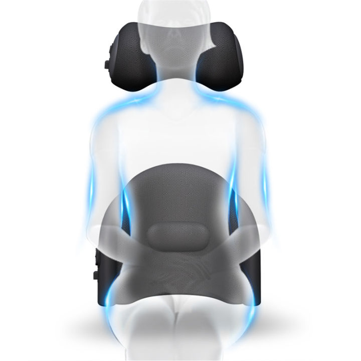 car-travel-accessories-interior-neck-massage-pillow-lumbar-support-cushion-set-auto-seat-relax-minimalism-headrest-back-cushion
