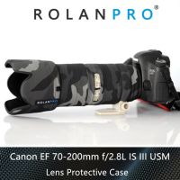 ROLANPRO เสื้อเลนส์กล้องถ่ายรูปลายพรางสำหรับ Canon EF 70-200Mm F2.8 L คือเลนส์ไอไอไอยูเอสเอ็มเขาพบว่าตัวเองเป็น S เสื้อผ้า