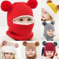 【Miki Xinyuan】เด็กหมวกอบอุ่นผ้าพันคอชุด WinterHats EarsBoys เด็ก Bonnet Enfant ถักน่ารักหมวกคลุมด้วยผ้าหมวกพนังผ้าพันคอ