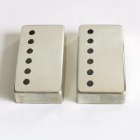 กีต้าร์ LP ที่คลุมจานเสียง Humbucker สีเงินนิกเกิลดิบ2ชิ้นขนาด49.2มม. สีโครเมียม/นิกเกิล/สีดำ/สีทองสำหรับรถปิคอัพโบราณ