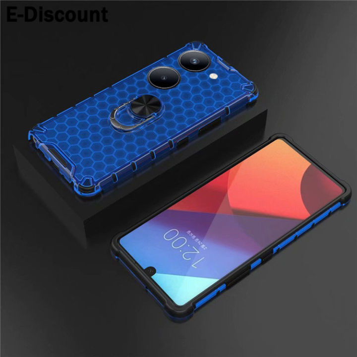 เคสโทรศัพท์สำหรับ-realme-10-pro-plus-ฝาครอบรังผึ้งใสวงเล็บที่มองไม่เห็นรถยนต์เคสสำหรับ-realme-เกราะแม่เหล็ก-realme-10-pro-plus