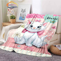 The Aristocats marie blanket Cute cartoon white cat flannel blanket portable super soft children blanket girls Gift blanket