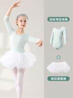 △ Dance clothing spring and summer childrens doll collar sleeve jumpsuit ballet tutu skirt girls professional body training clothing