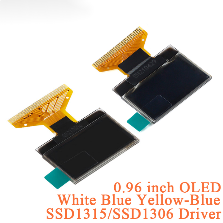 0-96นิ้ว-oled-จอแสดงผล-lcd-0-96-จอแสดงผล-oled-128-64ความละเอียดสีเหลืองสีฟ้าสีขาว128x64-ssd1315ไดรเวอร์-ssd1306