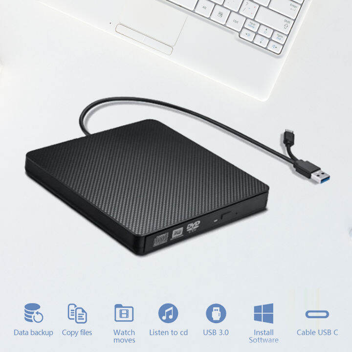 vktech-ตู้เครื่องเล่น-cd-rom-ดีวีดี-ตู้-usb3-0ออปติคัลไดรฟ์ภายนอก-type-c-ปลั๊กแอนด์เพลย์สำหรับแล็ปท็อปและโน้ตบุ๊คกันลื่นลายหนัง