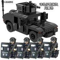 Compatible with lego police vehicles hummer gatling heavy firepower assembled blocks the special person