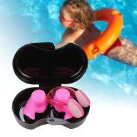 Solid Color Waterproof Swimming Professional Rubber Swim Earplugs Easy To Carry Out Noise Reduction Prevent Water Dust-Proof