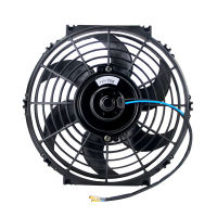 Universal 10 Inch 12V 80W 2100RPM Black Push Pull Slim Fan Car Electric Radiator Cooling Radiator Fan Kit