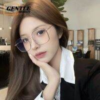 (เจนเทิลมอสโครต) Ultra Light Metal Square Small Frame Glasses Fashion Myopia Graded Eyeglasses For Men And Women