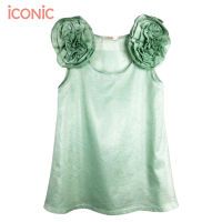 iCONiC ROSEKY TOP #5287 เสื้อผญ ผ้าไหม ดิ้นเงิน ตกแต่งระบายดอกไม้ เสื้อแฟชั่น เสื้อผญแฟชั่น เสื้อไฮโซ เสื้อออกงาน เสื้อดอกไม้ ขายดี