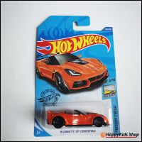 โมเดลรถ Hotwheels - 19 Corvette ZR1 Convertible สีส้ม รถเหล็ก รถของเล่น รถสะสม