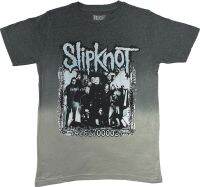 Slipknot Mens Barcode Photo (Back Print &amp; Dip-Dye) Tie Dye T-Shirt Grey