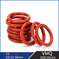 Washer Fasteners Outer Diameter 12-50mm Millimeter Thickness 3.5mm Red VMQ Silicone Rubber Round Sealing O-Ring Oring Gasket for Diverse Applications