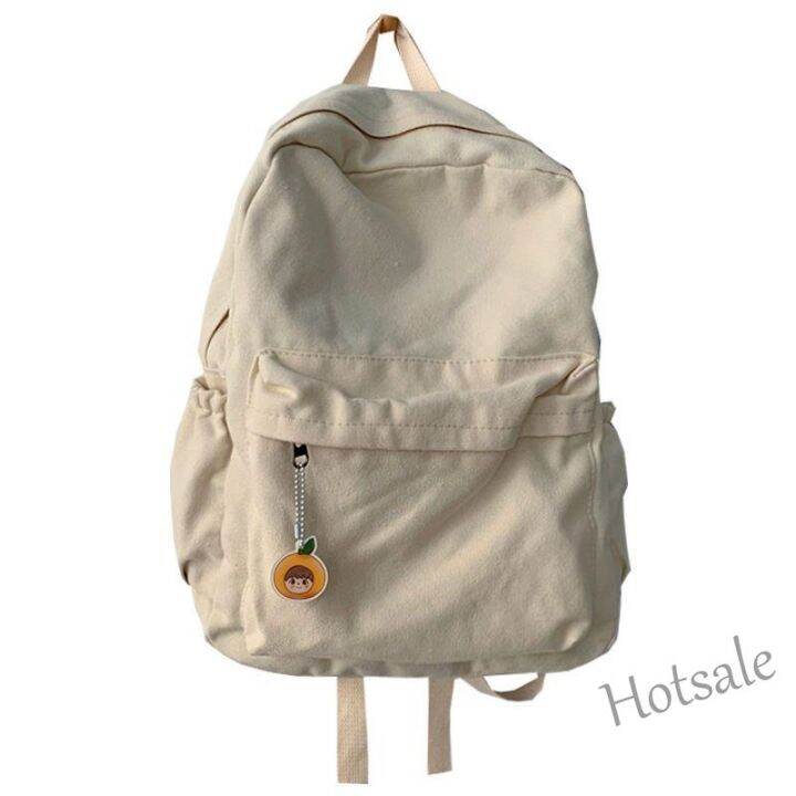 hot-sale-c16-korean-version-ins-vintage-washed-canvas-schoolbag-female-muji-solid-color-backpack-student-travel