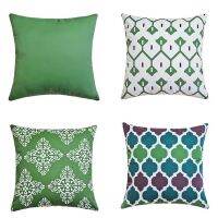 12x20/16x16/18x18/20x20/24x24inch Geometry Print Cushion Cover Waterproof Stylish Green Purple Pillowcase Newest Simple Fashion Geometric Bedroom Sofa Throw Pillowcases