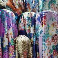 Hawaii Style Satin Fabric Craft Soft Glossy DIY Lining Material Tissue Polyester Charmeuse