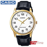 Casio Standard นาฬิกาข้อมือผู้ชาย สายหนัง รุ่น MTP-V001GL-7BUDF (หน้าขาว)