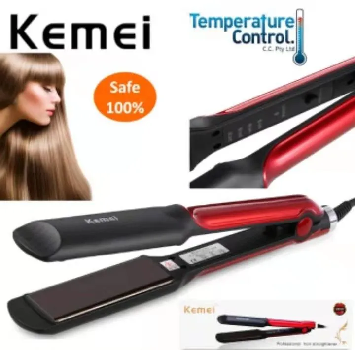 Beauty Kemei 531 Ceramic Hair Straightening Iron Wet Dry Ceramic