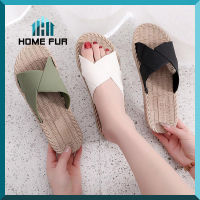 Home Fur รองเท้าแตะแบบสวม รองเท้าแฟชั่นผู้หญิง พื้นนิ่ม มีให้เลือก4สี