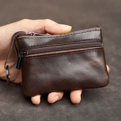 【CW】∋◙✕  Leather Coin Purse Layer Cowhide Card Wallet Car Short