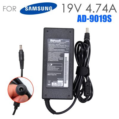 ที่ชาร์จ Q470 Q460สำหรับ Samsung R728 R730 R780แหล่งจ่ายไฟแล็ปท็อปอะแดปเตอร์ AC R18 R20 R23 R25 R26 R410 R428ชาร์จได้มีไฟ19V 4.74A Yuebian