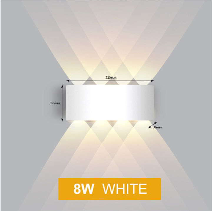 nordic-wall-lamp-led-aluminum-outdoor-indoor-ip65-up-down-white-black-modern-for-home-stairs-bedroom-bedside-bathroom-light