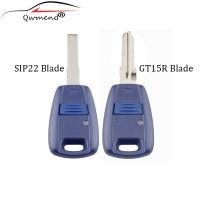 QWMEND Remote Key Shell Case 1ปุ่มสำหรับ Fiat Punto Doblo vo Transponder Auto Key Shell SIP22ใบมีด GT15R