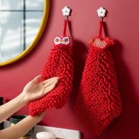 Hoehold ee hand towel hanng cute weng hand towel b red five kiten and bathroom handef -CSQ2385﹉