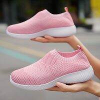 Fashion Womens Casual Shoes Plus Size 42 Breathable Walking Mesh Flat Shoes Light Comfortable Gym Vulcanized Casual Sneakers