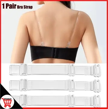 1pair clear womens bra transparent bra strap