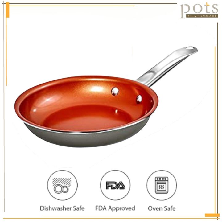 NON STICK ALUMINIUM COPPER COATING INDUCTION HOB FRYING FRY PAN COOKWARE  (20cm)