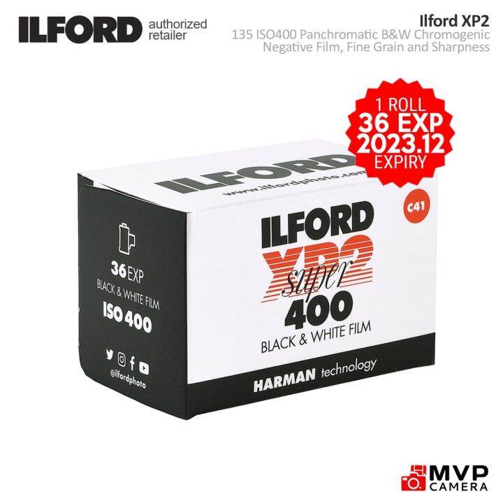 ILFORD XP2 Super Black And White Negative Film ISO 400 (35mm Roll, 36 ...